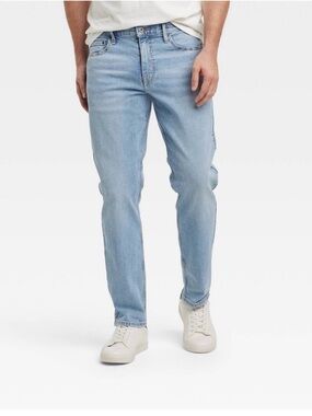 Goodfellow men's athletic fit jeans- light indigo 38x30